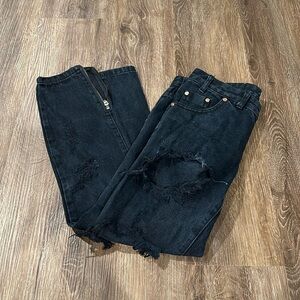 ONE Women’s Low Rise Distressed Jeans - Size 26